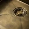 Pure.Sink Luxion PVD Antique Bronze sink 50x40 cm undermount, flush mount, and top mount with bottom rack PLX5040-64